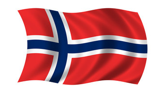 Die Nationalflagge von Norwegen